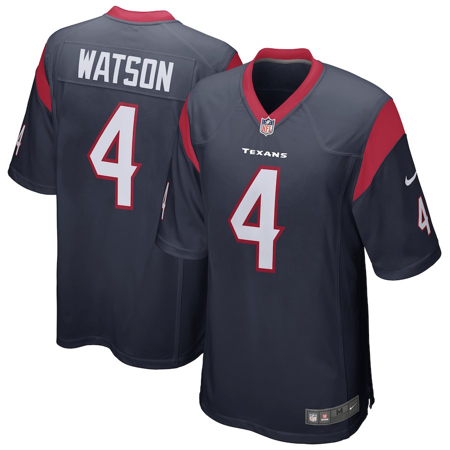 Youth Houston Texans 4 Deshaun Watson Navy Game Nike NFL Jersey